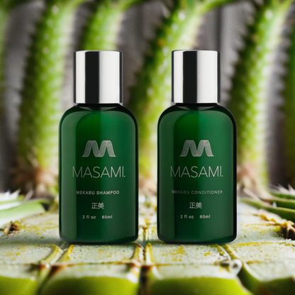 MASAMI Mekabu Hydrating Travel Shampoo & Conditioner - Renee Lane Company