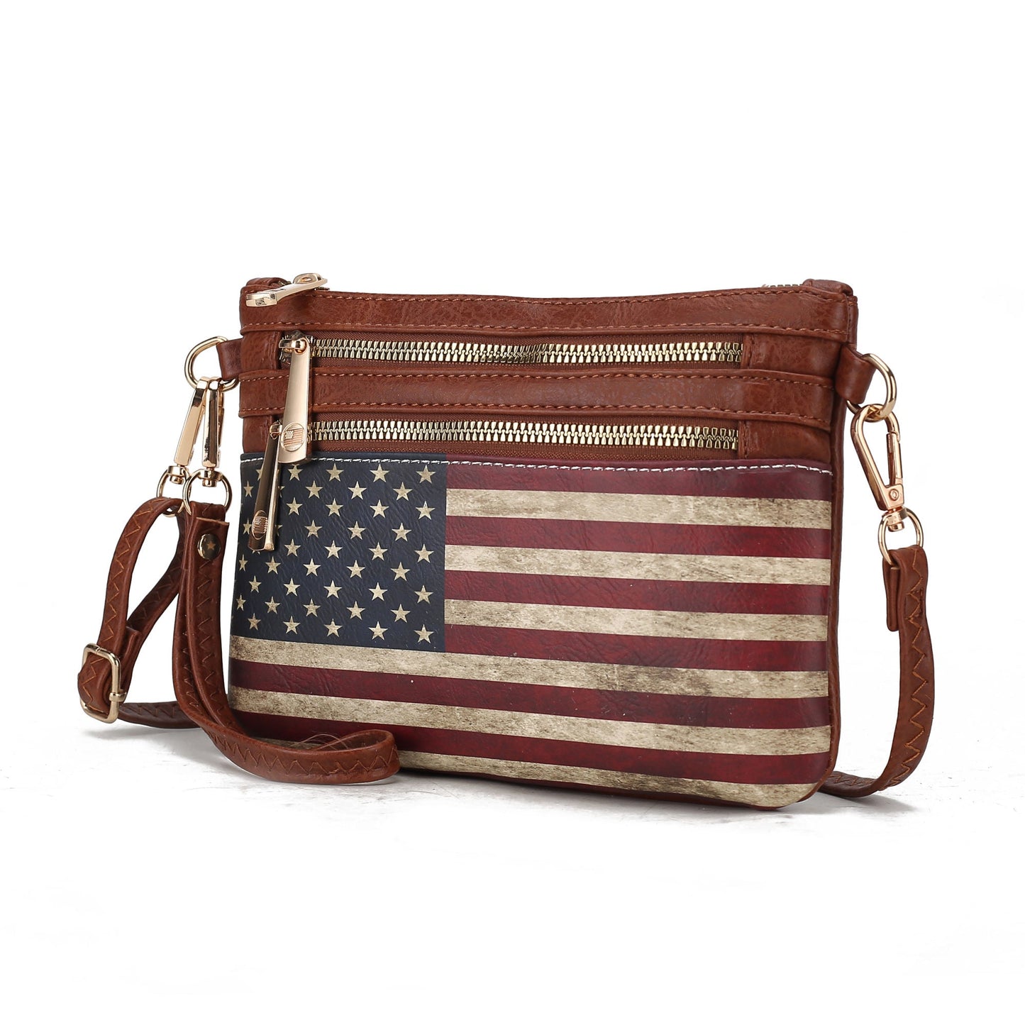 MKF Collection Alisson Vegan Leather Women FLAG Crossbody-Wristlet Bag by Mia K - Renee Lane Company