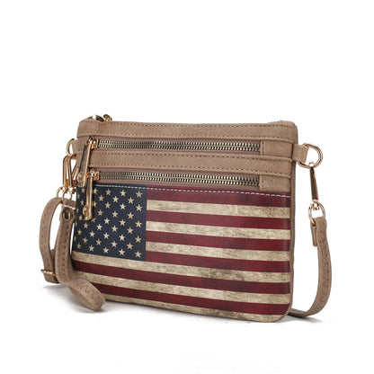 MKF Collection Alisson Vegan Leather Women FLAG Crossbody-Wristlet Bag by Mia K - Renee Lane Company