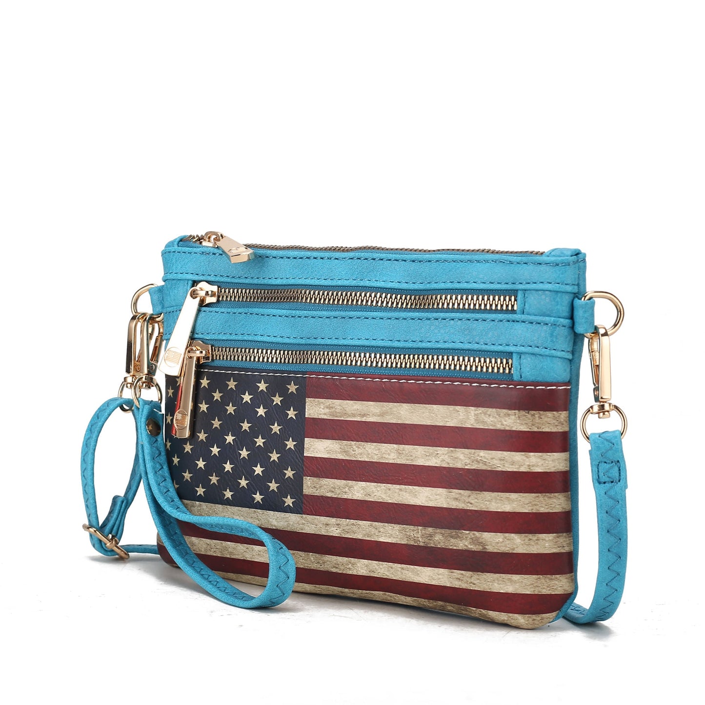 MKF Collection Alisson Vegan Leather Women FLAG Crossbody-Wristlet Bag by Mia K - Renee Lane Company