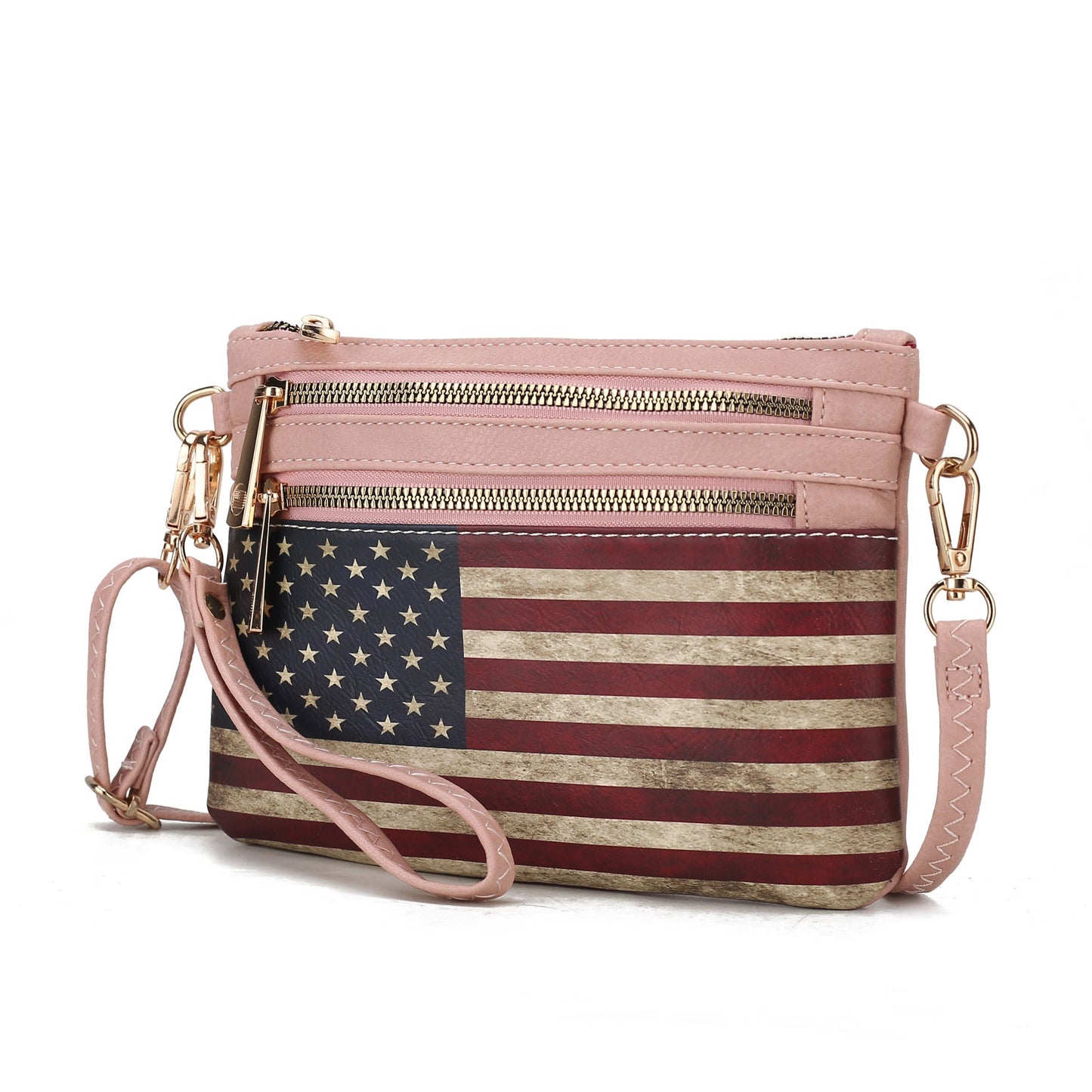 MKF Collection Alisson Vegan Leather Women FLAG Crossbody-Wristlet Bag by Mia K - Renee Lane Company