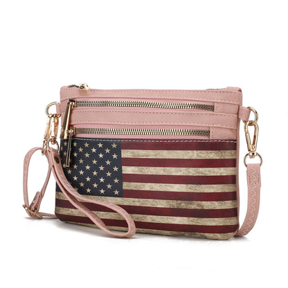 MKF Collection Alisson Vegan Leather Women FLAG Crossbody-Wristlet Bag by Mia K - Renee Lane Company