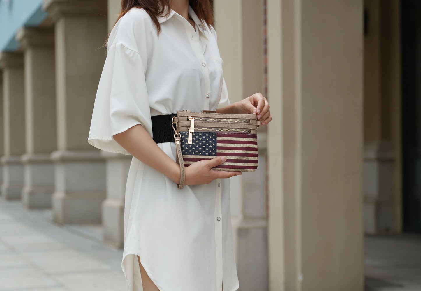MKF Collection Alisson Vegan Leather Women FLAG Crossbody-Wristlet Bag by Mia K - Renee Lane Company