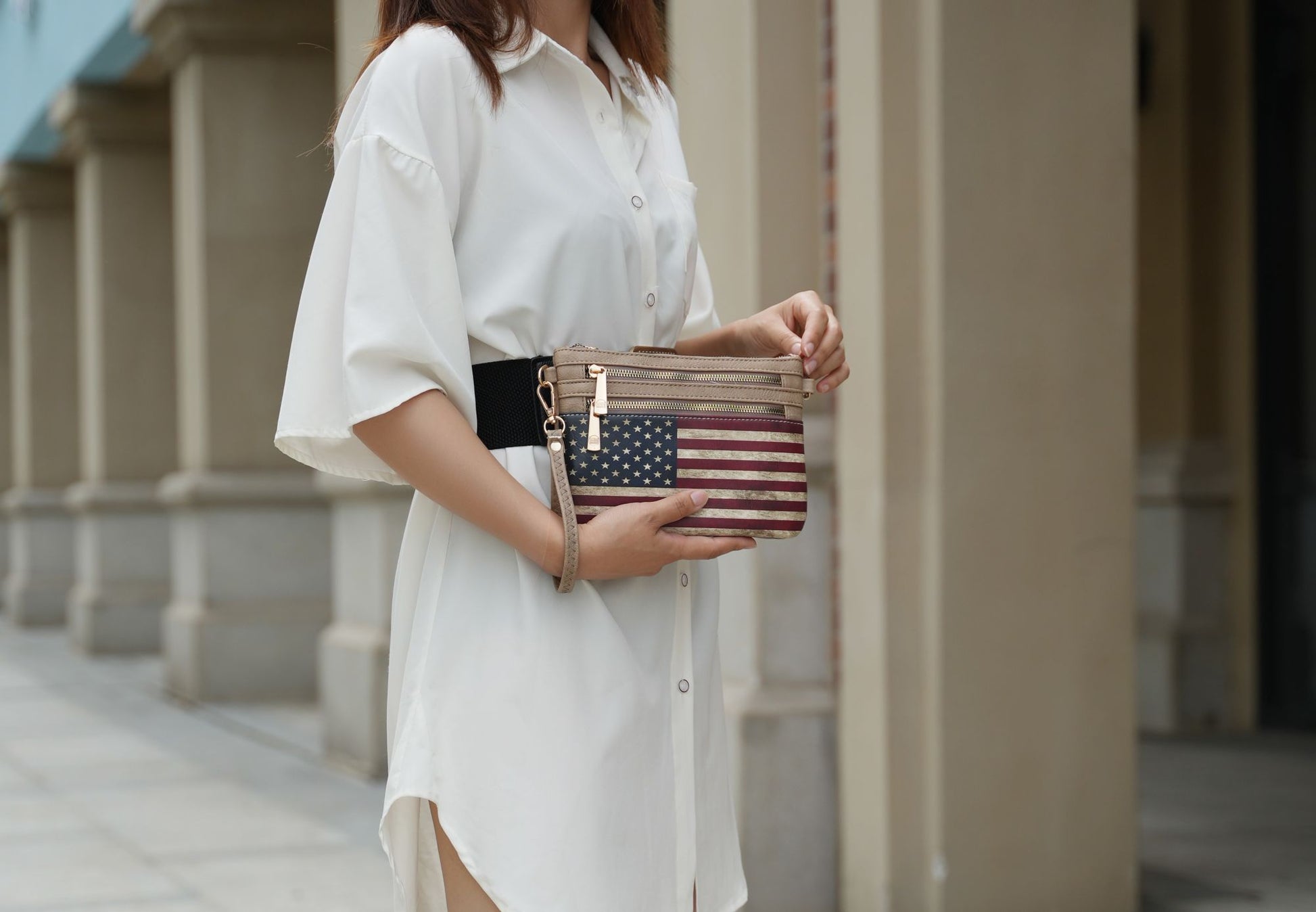 MKF Collection Alisson Vegan Leather Women FLAG Crossbody-Wristlet Bag by Mia K - Renee Lane Company