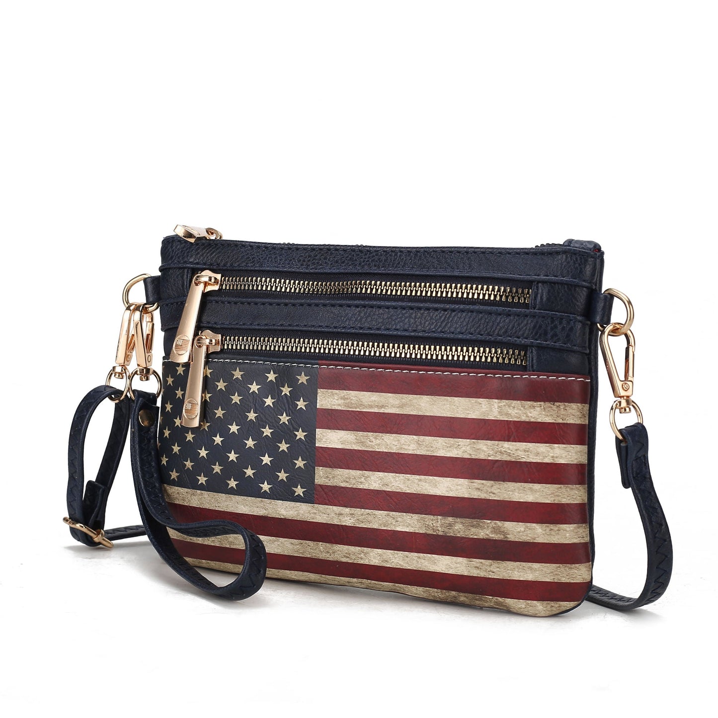 MKF Collection Alisson Vegan Leather Women FLAG Crossbody-Wristlet Bag by Mia K - Renee Lane Company