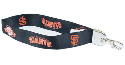 MLB San Francisco Giants Wristlet Lanyard Black One Size - Renee Lane Company