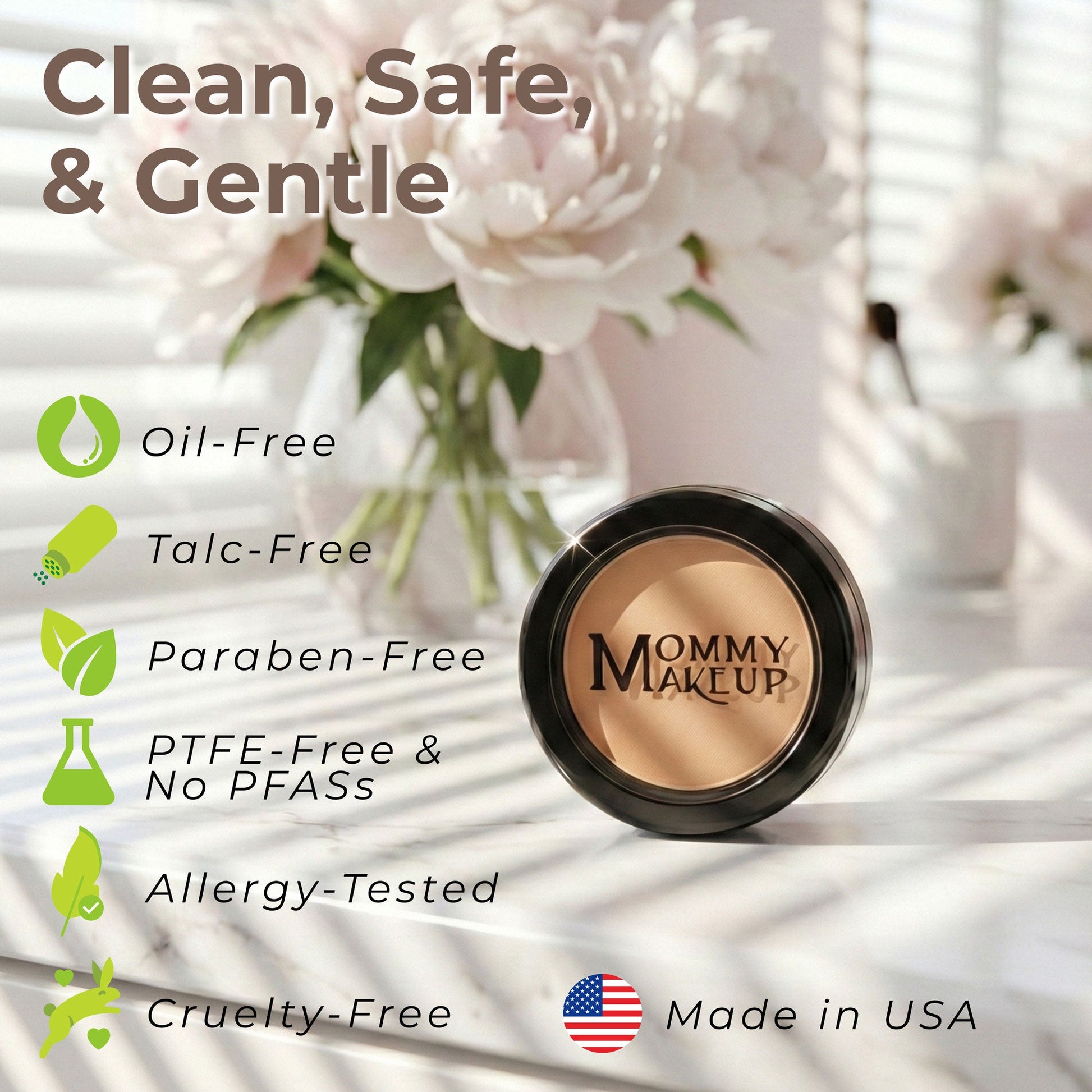 Cream concealer compact in medium Rested shade with black lid.