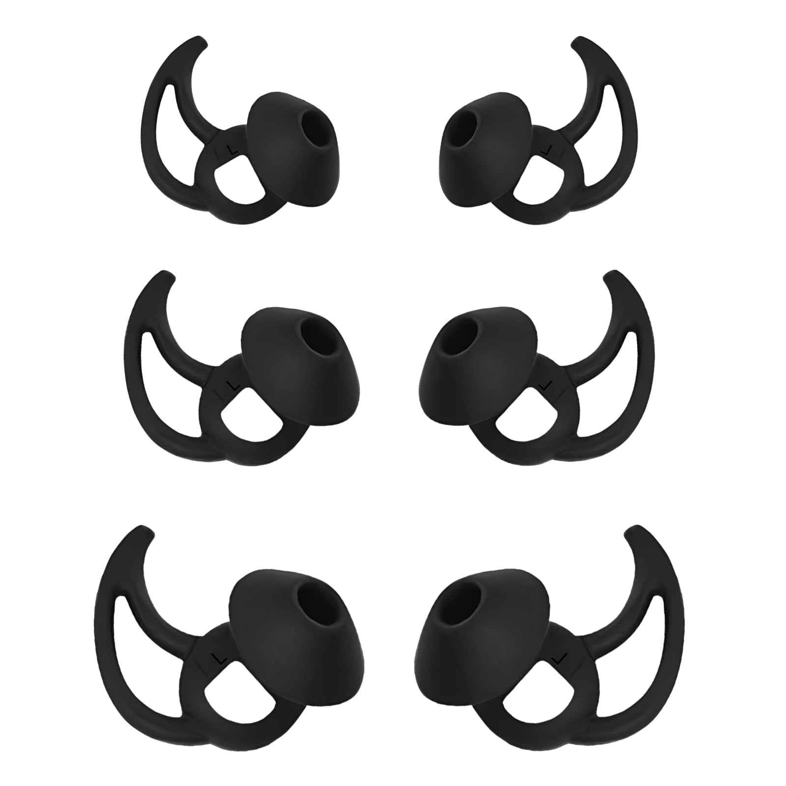 MMYQXI Earbud Replacement Tips Silicone Earbud Tips Ear Tips Compatible with Bose Quietcomfort and Sport Headphone Earbud Rubber Tips Earbud Covers 3 Pairs S M L Black - Renee Lane Company