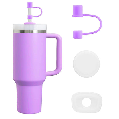 MOLOSLEEVE Straw Toppersfor Stanley Straw Covers Cap for Stanley Cup 2.0Silicone Dust-Proof Straw Caps Compatible with Stanley Cup Accessories 40oz 30oz 20oz（Purple） - Renee Lane Company