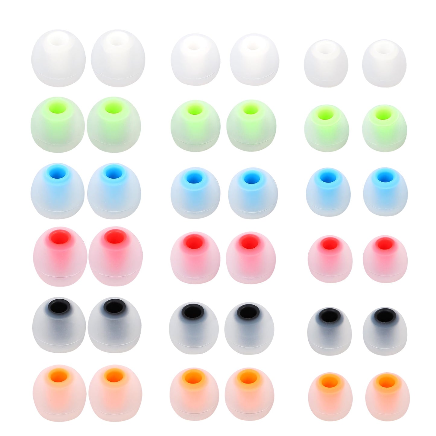 MQIMY Earbud Replacement Tips Silicone Earbud Tips Earbud Covers Fit Most in-Ear Earbuds(Inner Hole 3.8mm -5.1mm) Headphone Ear Tips Earbud Rubber Tips 18 Pairs S M L - Renee Lane Company