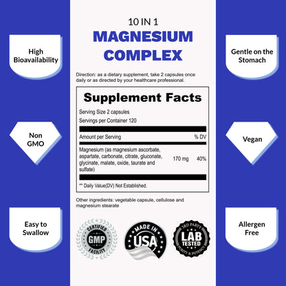 Magnesium 10 in 1 Complex - Renee Lane Company