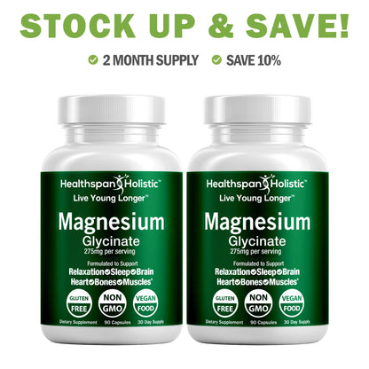 Magnesium Glycinate Supplement 90 Capsules - Renee Lane Company