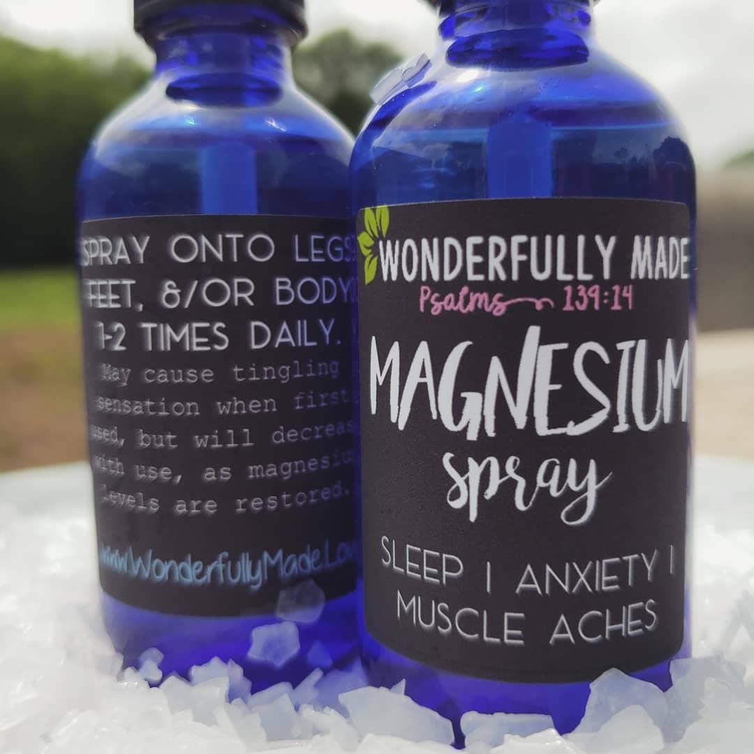 Magnesium Spray | Muscle Aches | Natural Sleep Aid | Anxiety Relief | Recyclable Glass Bottle | Magnesium Supplement | Natural Pain Relief - Renee Lane Company