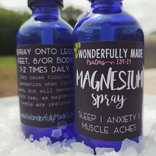 Magnesium Spray | Muscle Aches | Natural Sleep Aid | Anxiety Relief | Recyclable Glass Bottle | Magnesium Supplement | Natural Pain Relief - Renee Lane Company