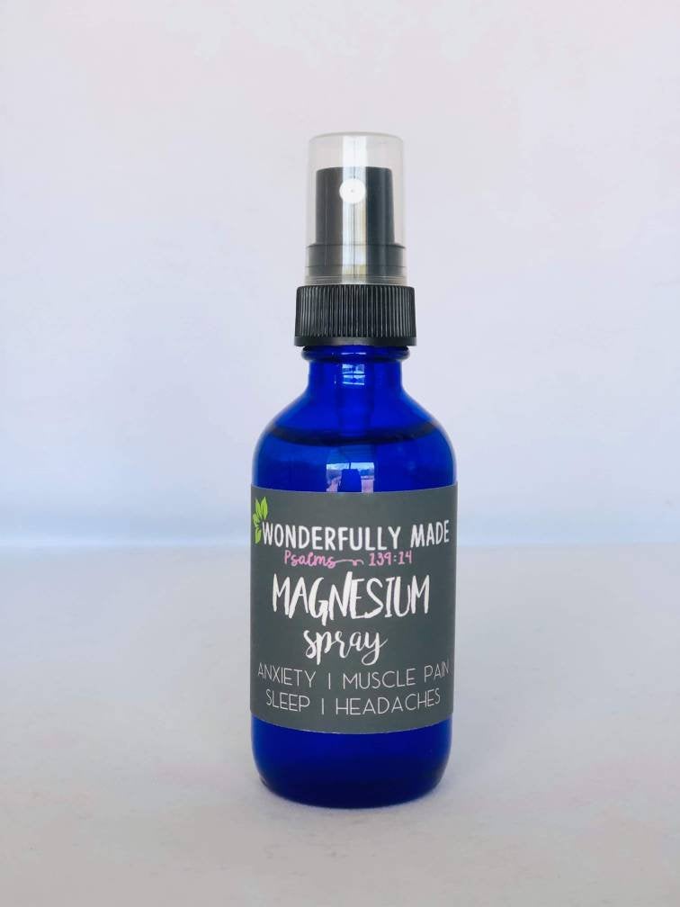 Magnesium Spray | Muscle Aches | Natural Sleep Aid | Anxiety Relief | Recyclable Glass Bottle | Magnesium Supplement | Natural Pain Relief - Renee Lane Company
