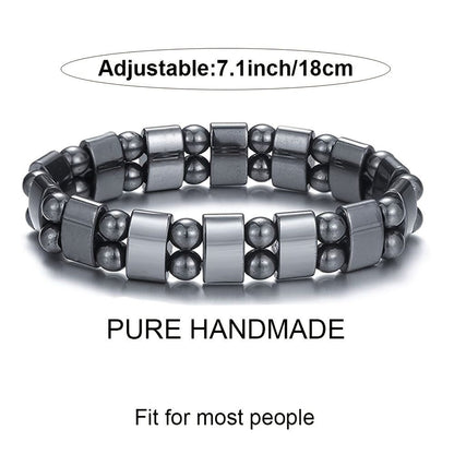 Magnetic Hematite Bracelet, Adjustable Design Magnetic Bracelet Reduce Puffiness Help Calm Down Blood Circulation Better Sleep, Fit For Most People - Renee Lane Company