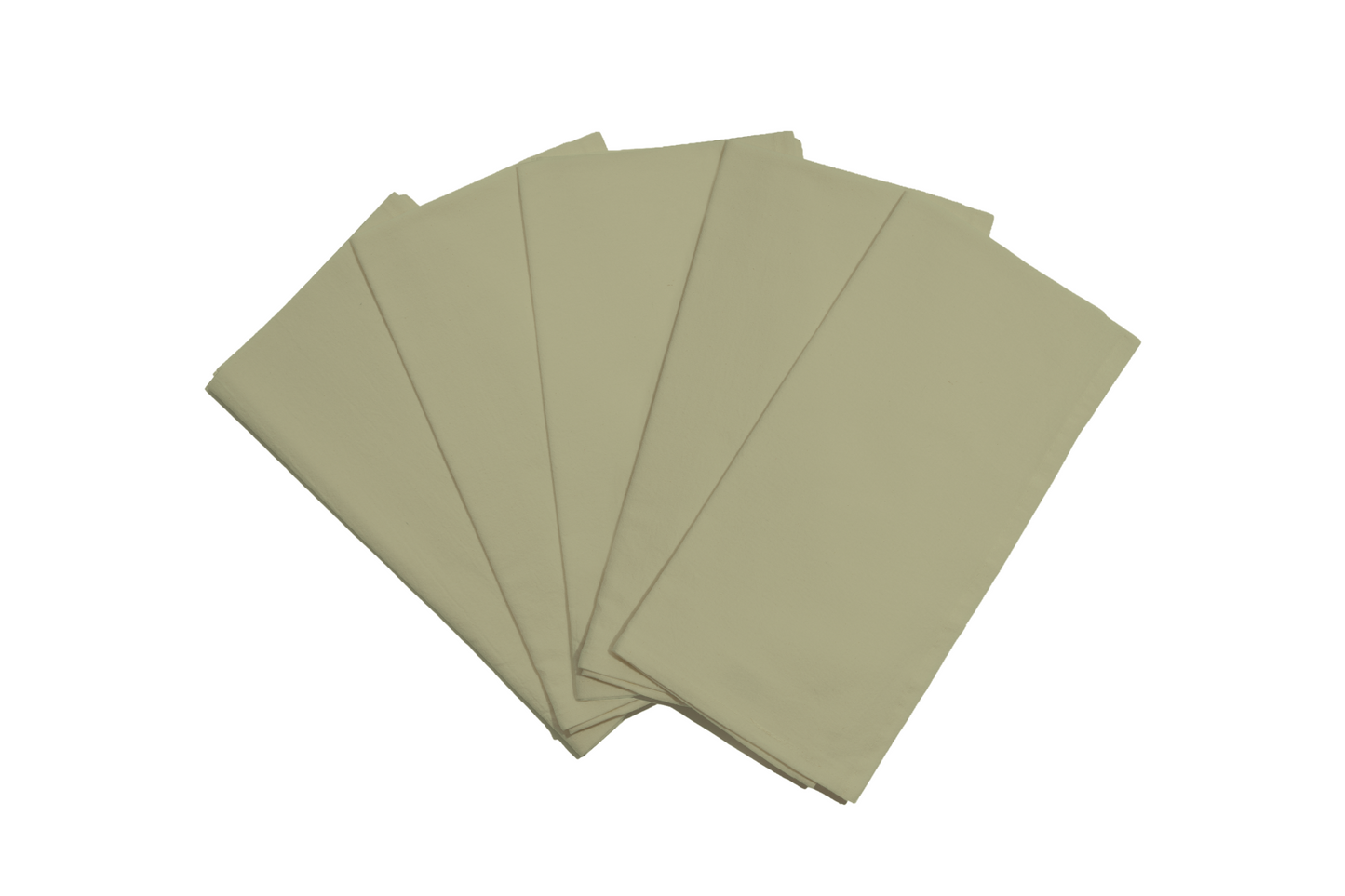 Sage green flour sack kitchen towels, folded stack