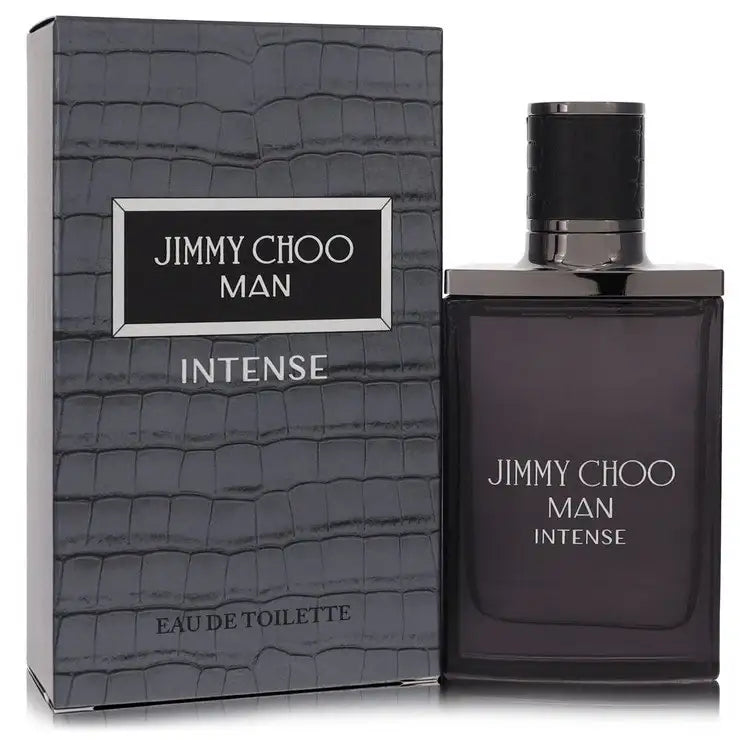 Men's cologne bottle and presentation box, dark glass with silver collar and label