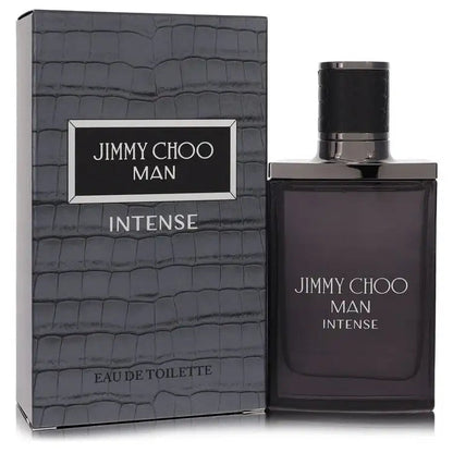 Men's cologne bottle and presentation box, dark glass with silver collar and label