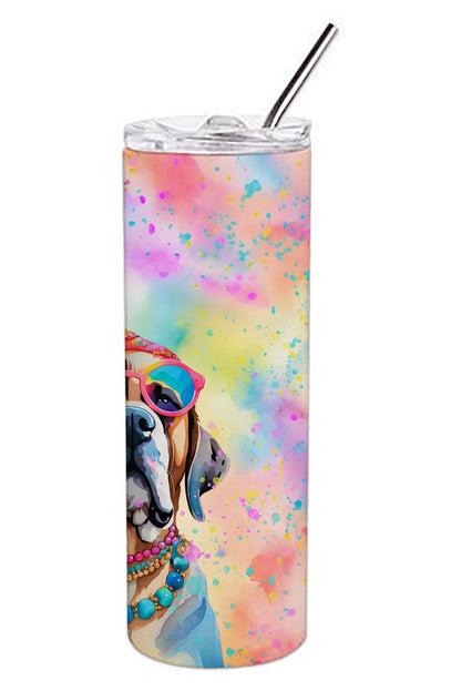 Mastiff Hippie Dawg Stainless Steel Skinny Tumbler Vacuum Double Walled Reusable Insulated Tumbler Travel Cup for Coffee Cocktails Gift with Lid, 20 oz - Renee Lane Company