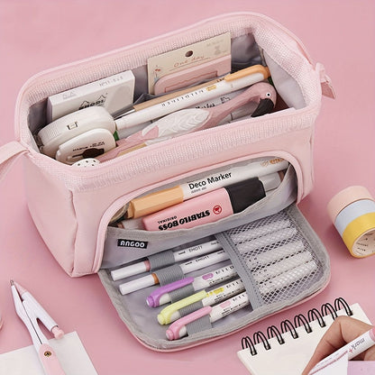 Maximize Your Storage Space with this Large Capacity Canvas Pencil Case! - Renee Lane Company