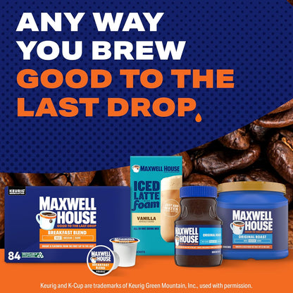 Maxwell House Breakfast Blend Mild Roast K-Cup Coffee Pods, 84 ct Box - Renee Lane Company