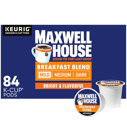 Maxwell House Breakfast Blend Mild Roast K-Cup Coffee Pods, 84 ct Box - Renee Lane Company