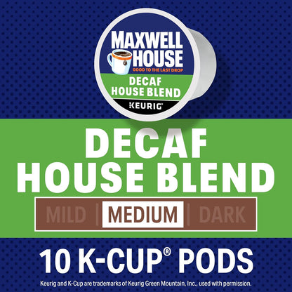 Maxwell House Decaf House Blend Medium Roast K-Cup Coffee Pods, 10 ct Box - Renee Lane Company