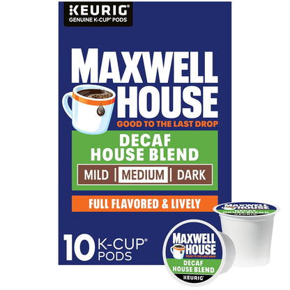 Maxwell House Decaf House Blend Medium Roast K-Cup Coffee Pods, 10 ct Box - Renee Lane Company