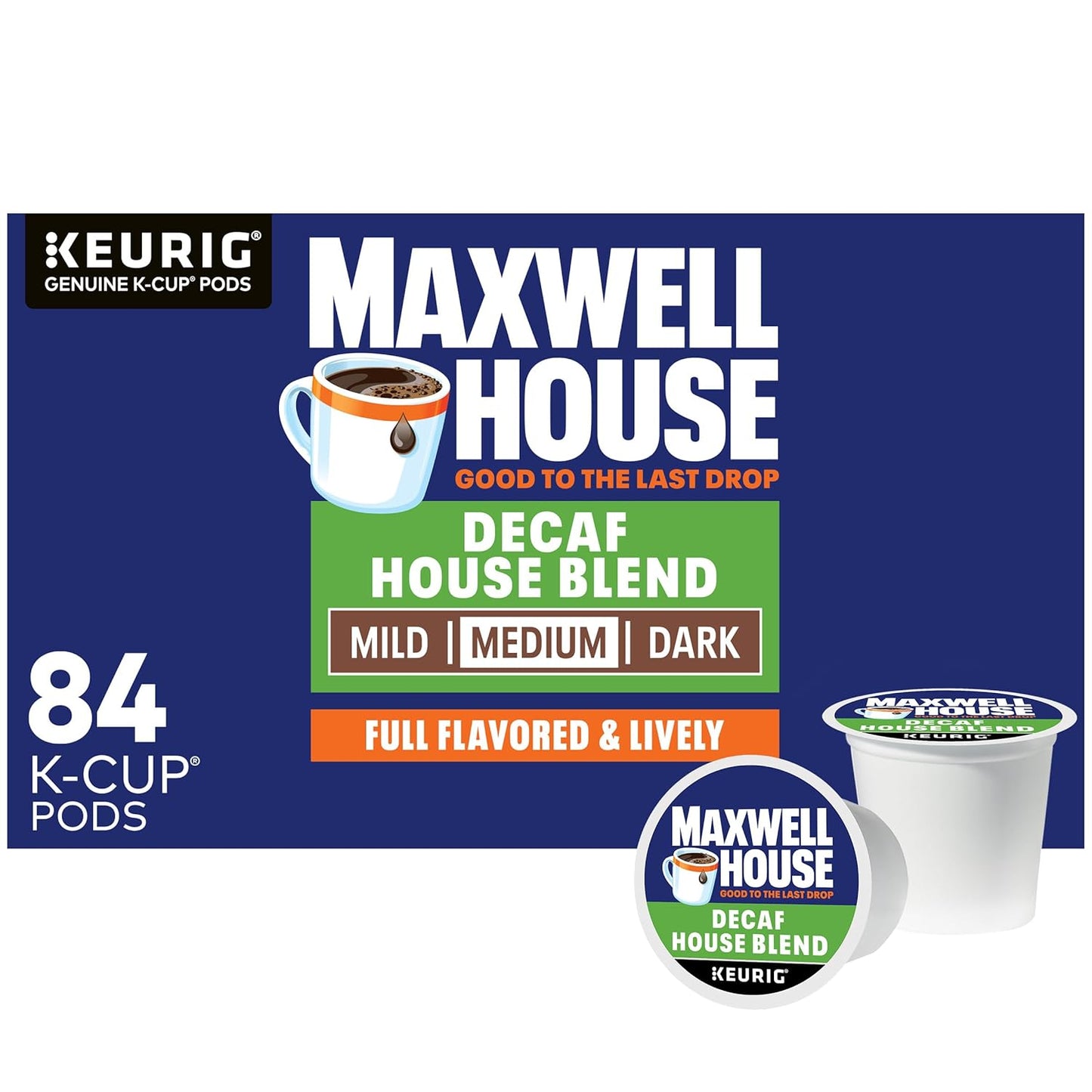 Maxwell House Decaf House Blend Medium Roast K-Cup Coffee Pods, 84 ct Box - Renee Lane Company