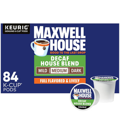 Maxwell House Decaf House Blend Medium Roast K-Cup Coffee Pods, 84 ct Box - Renee Lane Company