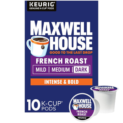 Maxwell House French Roast Dark Roast K-Cup Coffee Pods, 10 ct Box - Renee Lane Company