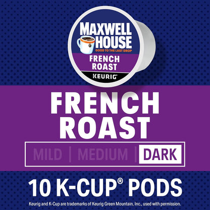 Maxwell House French Roast Dark Roast K-Cup Coffee Pods, 10 ct Box - Renee Lane Company