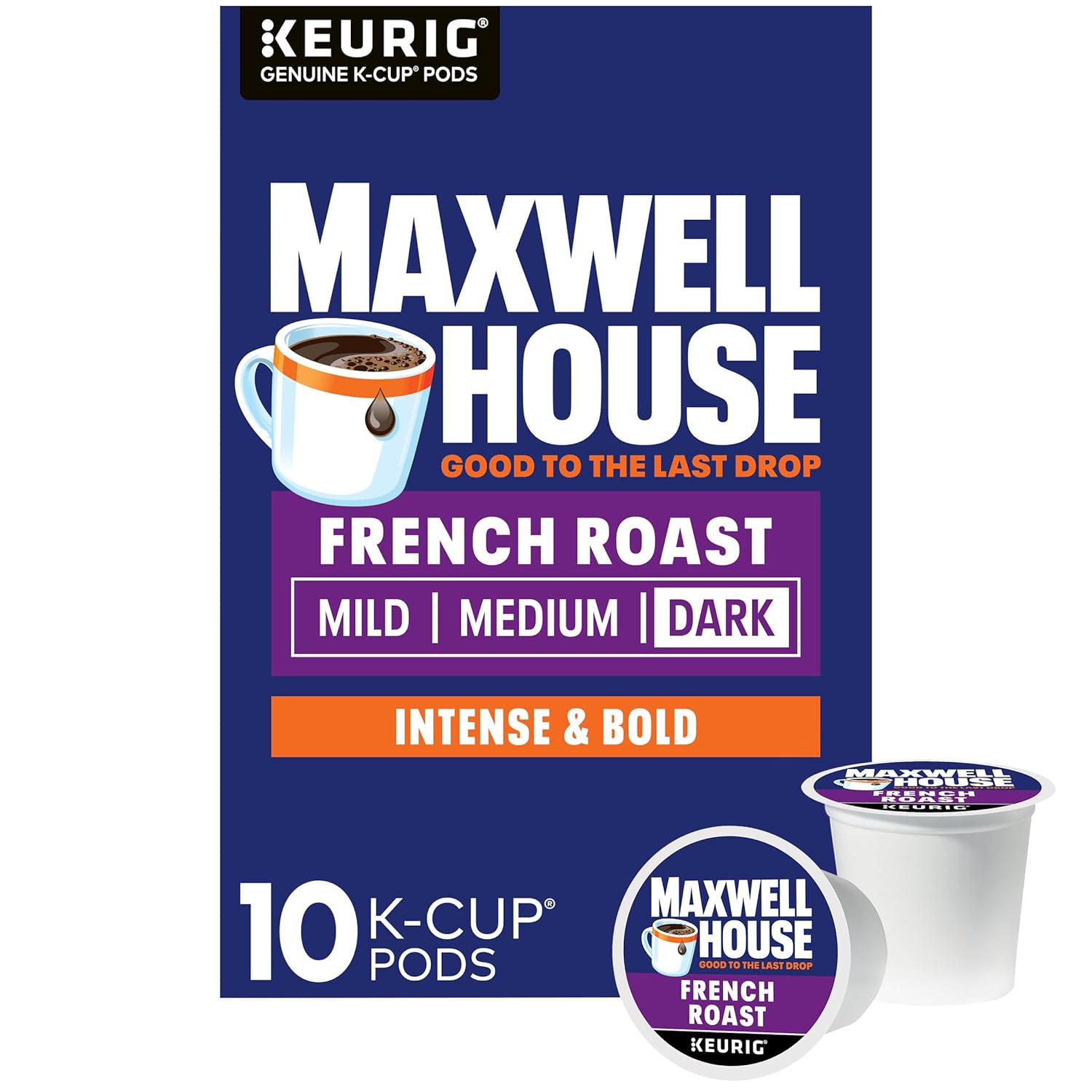Maxwell House French Roast Dark Roast K-Cup Coffee Pods, 10 ct Box - Renee Lane Company