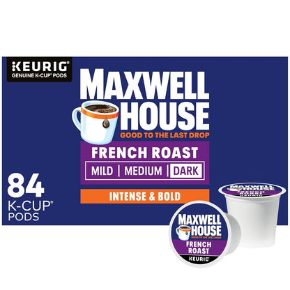 Maxwell House French Roast Dark Roast K-Cup Coffee Pods, 84 ct Box - Renee Lane Company