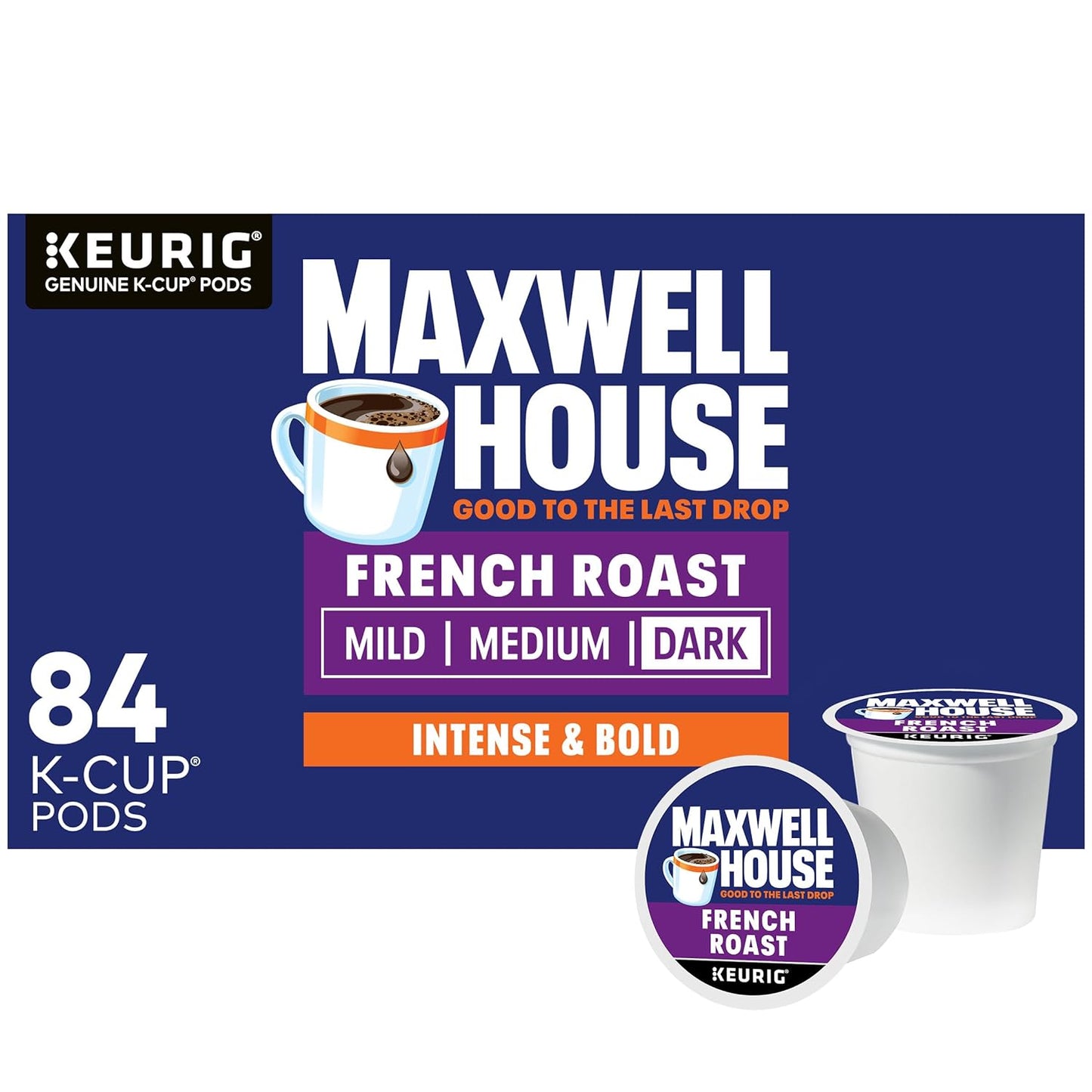 Maxwell House French Roast Dark Roast K-Cup Coffee Pods, 84 ct Box - Renee Lane Company