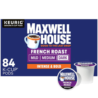 Maxwell House French Roast Dark Roast K-Cup Coffee Pods, 84 ct Box - Renee Lane Company