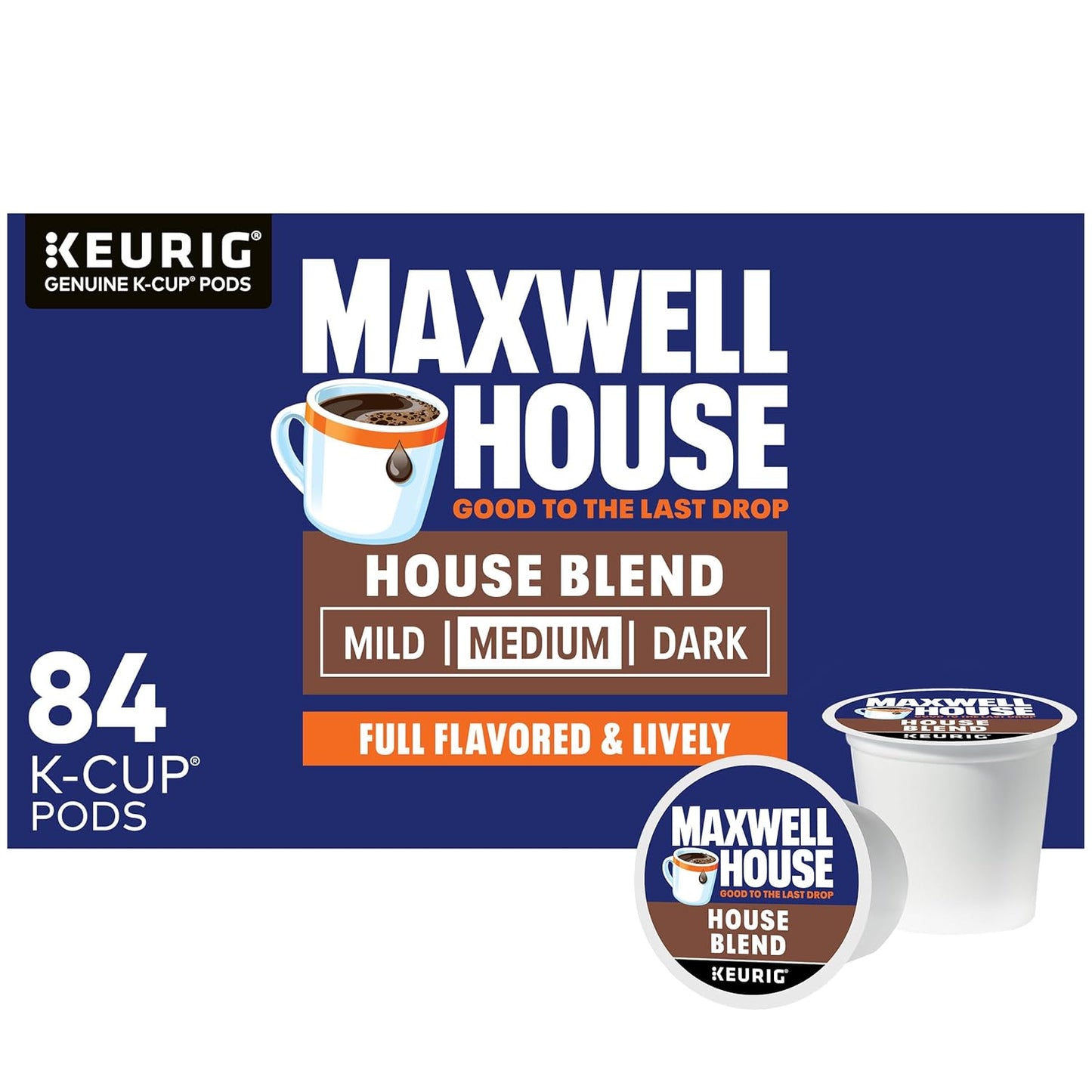 Maxwell House House Blend Medium Roast K-Cup Coffee Pods, 84 ct Box - Renee Lane Company