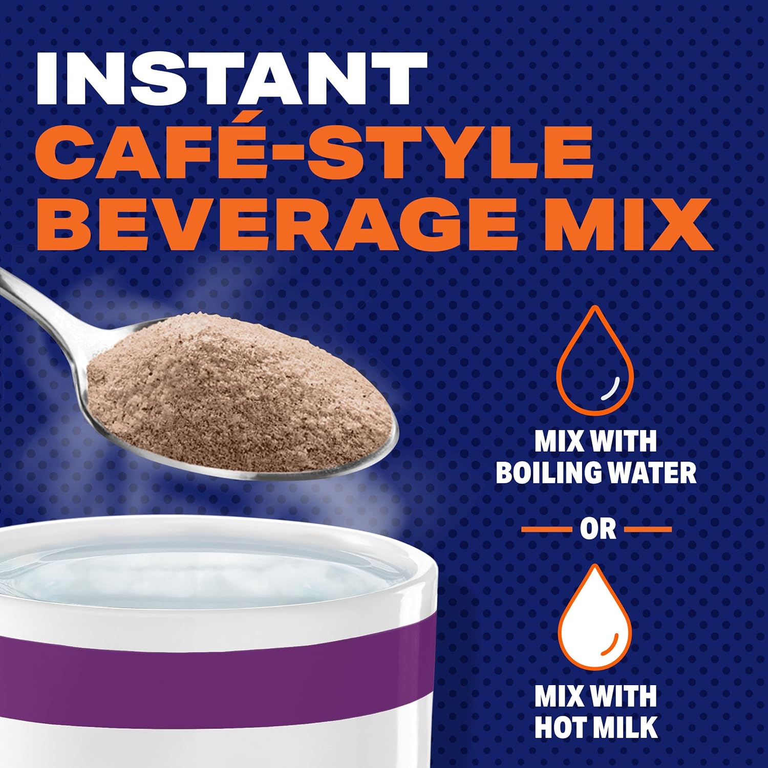 Maxwell House Instant Cafe-Style Beverage Mix, Easy to Prepare, 1 Canister, for Quick Morning Coffee or Afternoon Treat, Cafe Francais, Kosher Dairy, 7.6 oz - Renee Lane Company