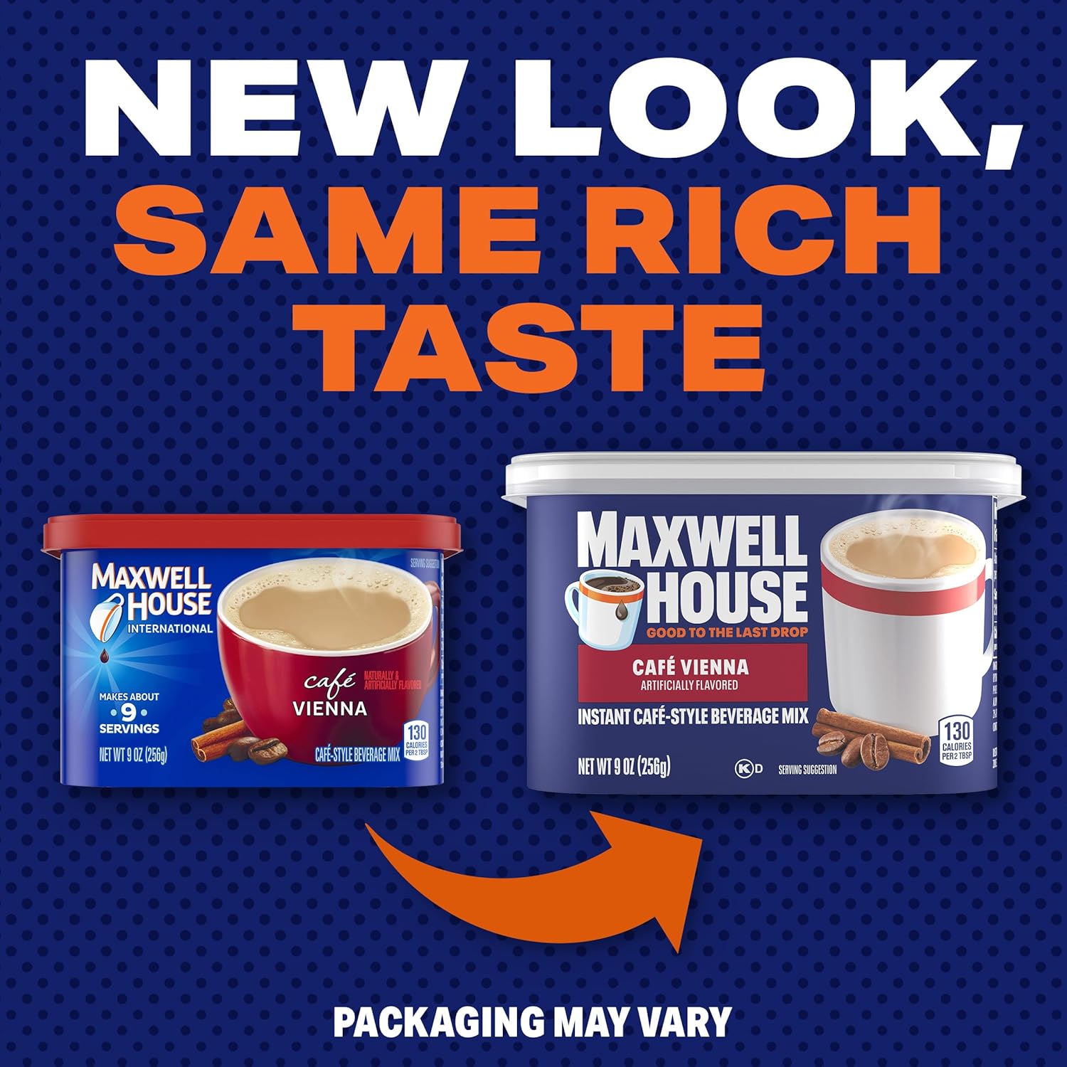 Maxwell House Instant Cafe-Style Beverage Mix, Easy to Prepare, 1 Canister, for Quick Morning Coffee or Afternoon Treat, Cafe Vienna, Kosher Dairy, 9 oz - Renee Lane Company