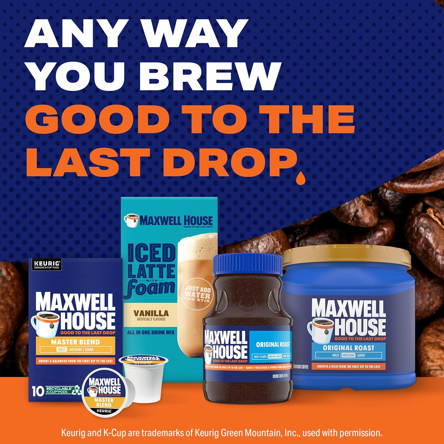 Maxwell House Master Blend Mild Roast K-Cup Coffee Pods, 10 ct Box - Renee Lane Company