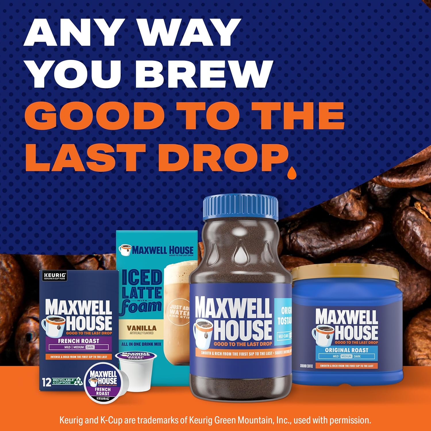 Maxwell House Original Medium Roast Instant Coffee (12 oz Jar) - Renee Lane Company