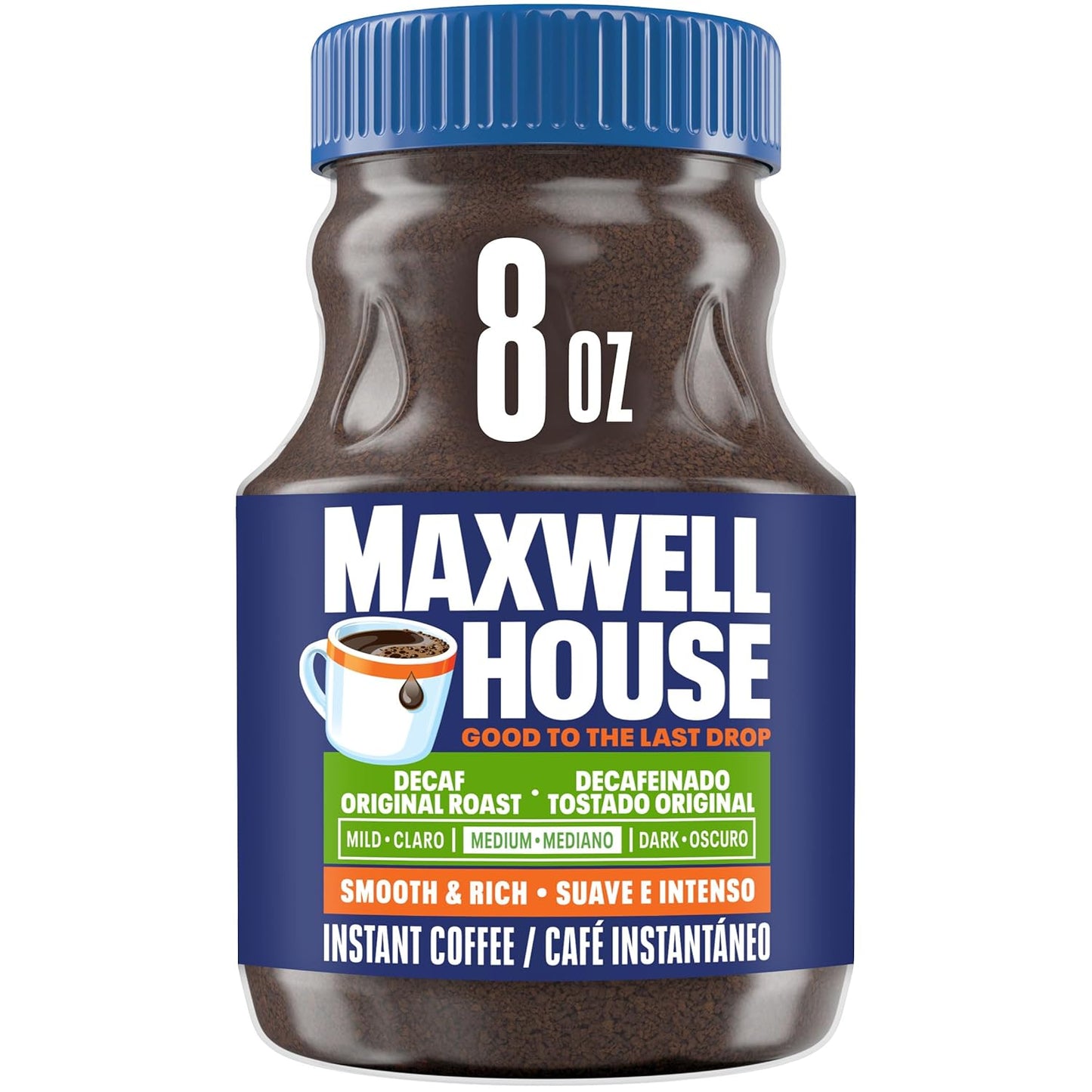 Maxwell House Original Roast Decaffeinated Instant Coffee, 8 oz Jar - Renee Lane Company