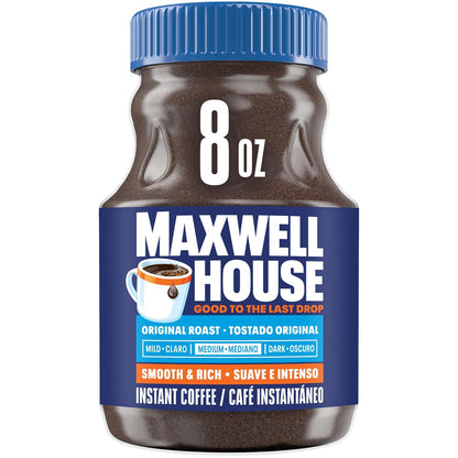 Maxwell House Original Roast Instant Coffee, 8 oz Jar - Renee Lane Company
