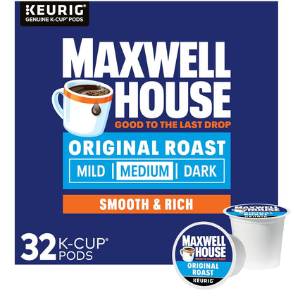 Maxwell House Original Roast Medium Roast K-Cup Coffee Pods (32 ct Box) - Renee Lane Company