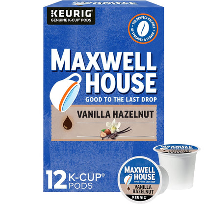 Maxwell House Vanilla Hazelnut Medium Roast K-Cup Coffee Pods (12 Count) - Renee Lane Company