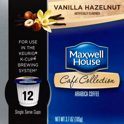 Maxwell House Vanilla Hazelnut Medium Roast K-Cup Coffee Pods (12 Count) - Renee Lane Company