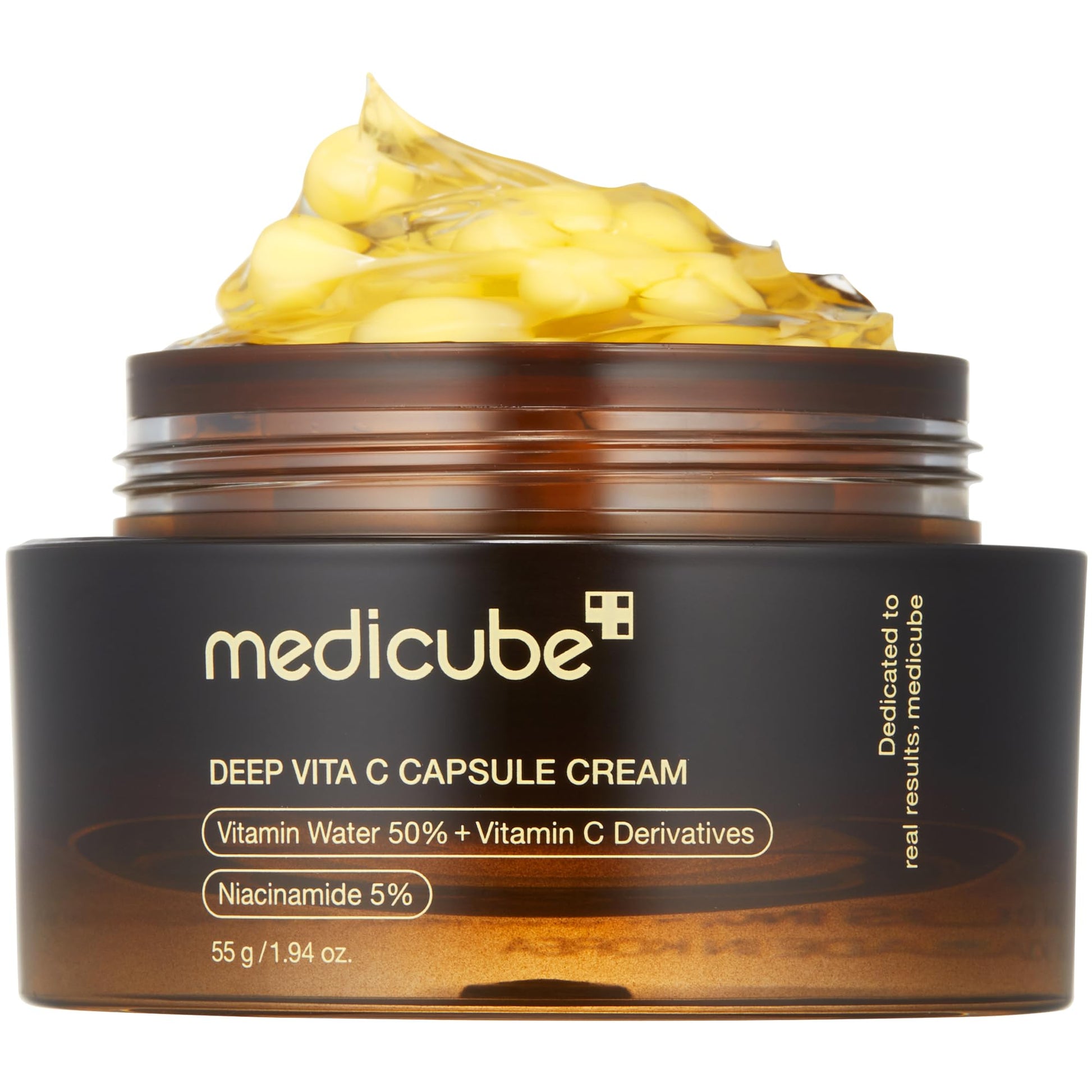 Medicube Deep Vitamin C Golden Capsule Face Moisturizer - Liposome Capsules For Wrinkles Skin Radiance - Transparent Gel for Glow Hydration - Korean Skin Care 1.94 oz - Renee Lane Company