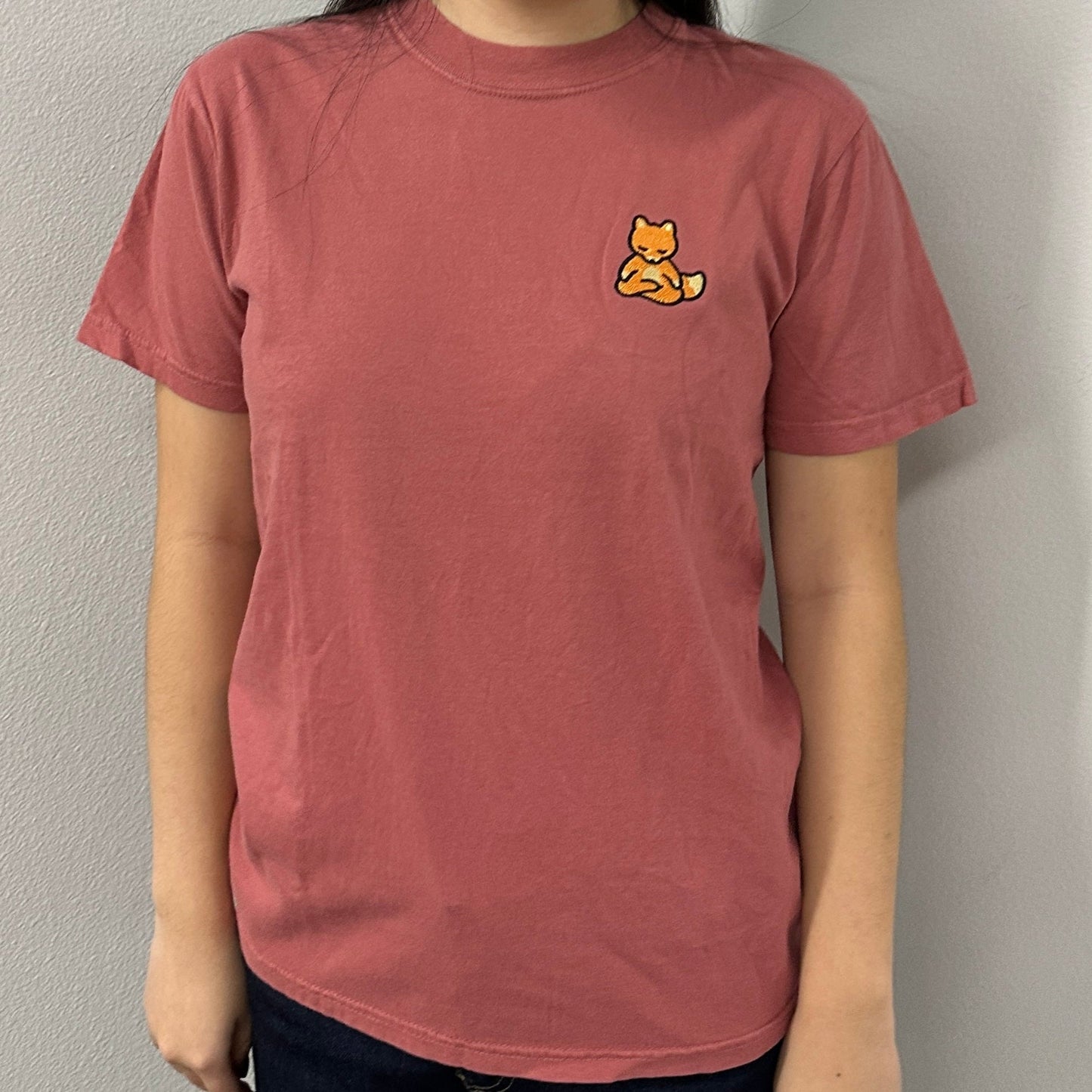 Meditating Fox Comfy Tee | Lucky Owl - Renee Lane Company