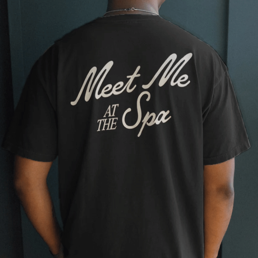 Meet Me At The Spa Retro Unisex T-Shirt | Lucky Owl - Renee Lane Company